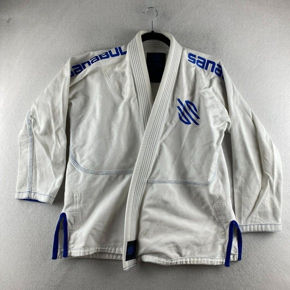 Sanabul Gi Adult A1 White BJJ Jacket Reinforced Heavy Jiu-Jitsu Performance - Picture 1 of 14